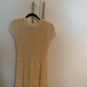 Cable knit sweater dress